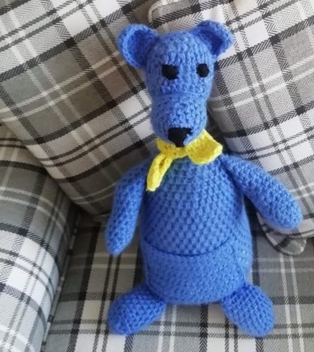 Christine M, crocheted Kangaroo.